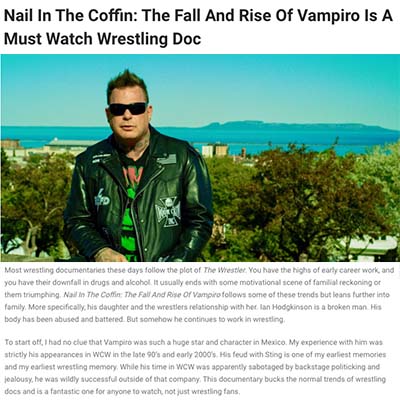 Nail In The Coffin: The Fall And Rise Of Vampiro Is A Must Watch Wrestling Doc